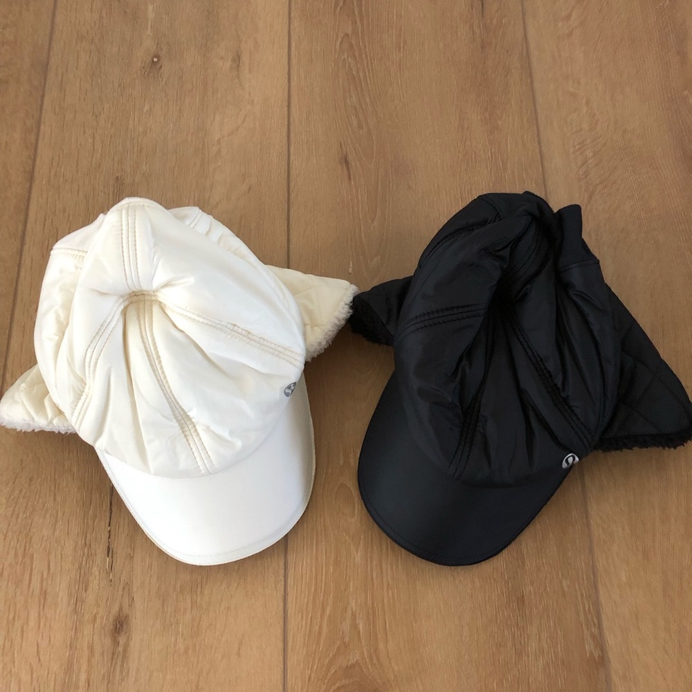 Lululemon fluffed up hat-set of two
